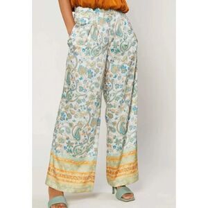 Current Air Paisley Satin Pants